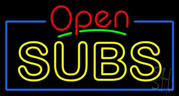 Open Double Stroke Subs Neon Sign