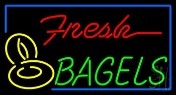 Fresh Bagels Logo Neon Sign