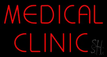 Red Medical Clinic LED Neon Sign