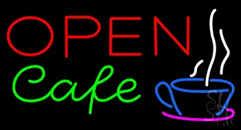 Block Open Cafe Neon Sign
