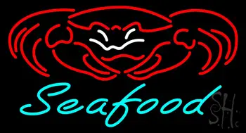 Seafood Crab Logo LED Neon Sign