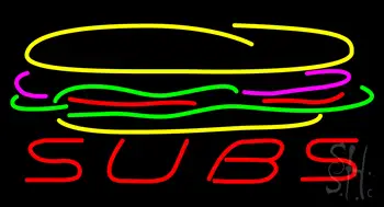Subs Open Green Neon Sign