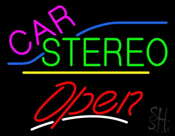 Car Stereo Open Yellow Line LED Neon Sign