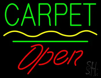 Carpet Script1 Open White Line LED Neon Sign