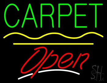 Carpet Script2 Open Yellow Line LED Neon Sign