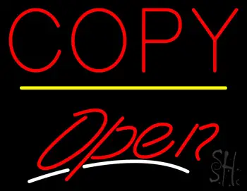 Copy Open Yellow Line LED Neon Sign