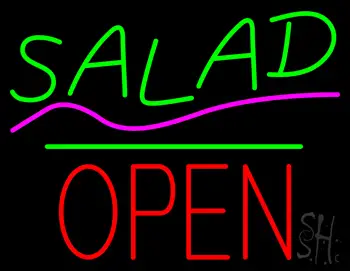 Salad Block Open Green Line LED Neon Sign
