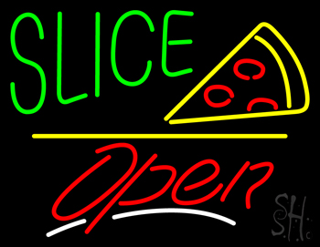 Slice Logo Open Yellow Line LED Neon Sign