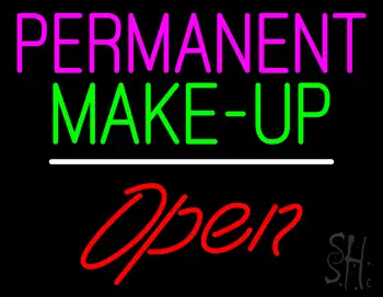 Permanent Make-Up Open White Line LED Neon Sign