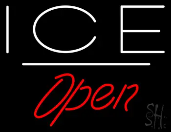Ice Open White Line LED Neon Sign