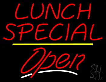 Lunch Special Open Yellow Line LED Neon Sign