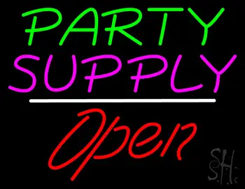 Party Supply Open White Line LED Neon Sign