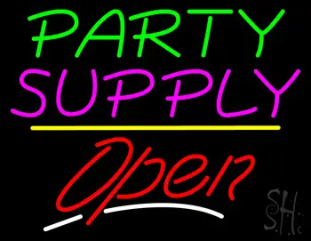 Party Supply Open Yellow Line LED Neon Sign