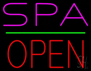 Pink Spa Red Open LED Neon Sign