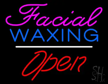 Pink Facial Waxing Red Open LED Neon Sign