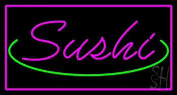 Sushi Rectangle Pink LED Neon Sign