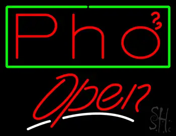 Red Pho Open LED Neon Sign