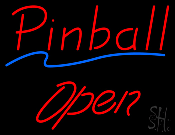 Red Pinball Open LED Neon Sign