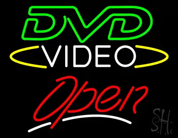 DVD Video Script2 Open LED Neon Sign