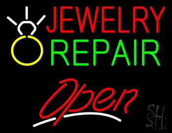 Jewelry Repair Logo Open LED Neon Sign