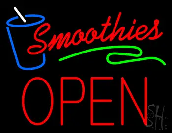 Smoothies Block Open LED Neon Sign