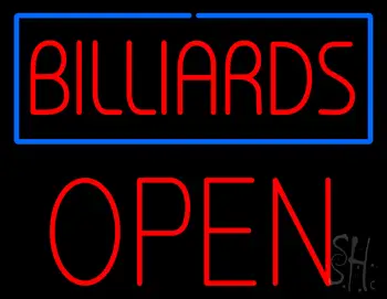 Billiards Block Open LED Neon Sign