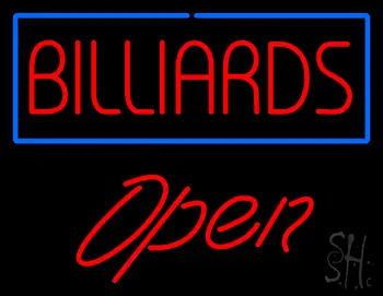 Billiards Open LED Neon Sign