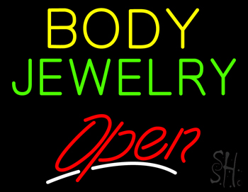 Body Jewelry Open Red LED Neon Sign