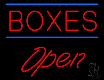 Boxes Double Line Open LED Neon Sign
