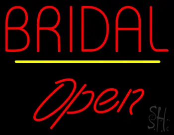 Bridal Yellow Line Open LED Neon Sign