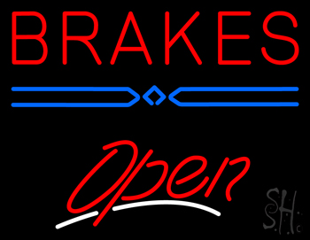 Brakes Open LED Neon Sign