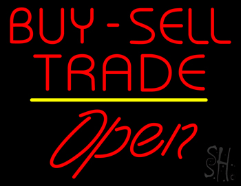 Buy Sell Trade Open Yellow Line LED Neon Sign