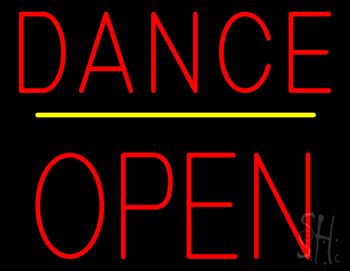 Dance Block Open Yellow Line LED Neon Sign
