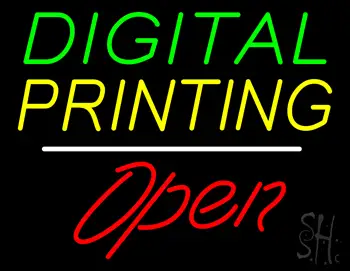 Digital Printing Open White Line LED Neon Sign