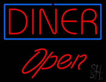 Diner Script1 Open LED Neon Sign