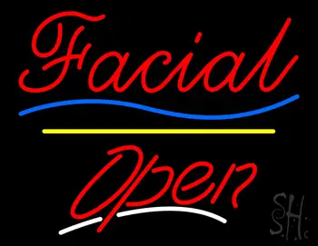 Facial Open Yellow Line LED Neon Sign
