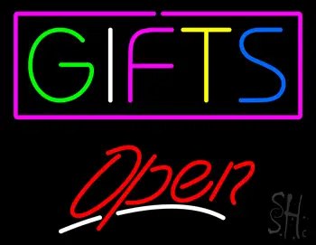 MultiColored Gifts Open LED Neon Sign