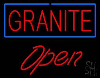 Granite Script1 Open LED Neon Sign