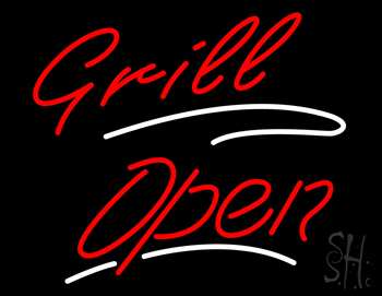 Grill Open LED Neon Sign