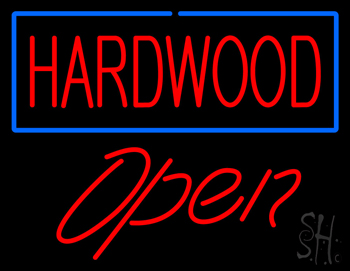 Hardwood Script1 Open LED Neon Sign