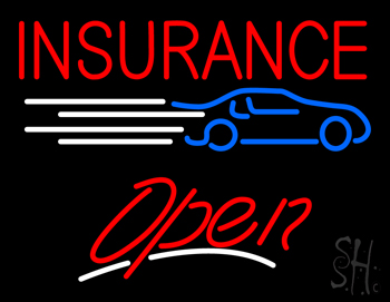 Car Insurance Open LED Neon Sign