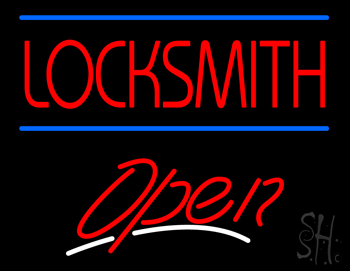 Locksmith Script2 Open LED Neon Sign