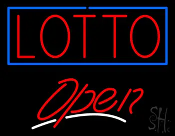 Red Lotto Open LED Neon Sign