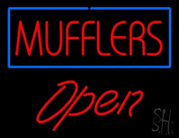 Mufflers Open LED Neon Sign