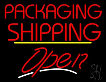 Packaging Shipping Open Yellow Line LED Neon Sign
