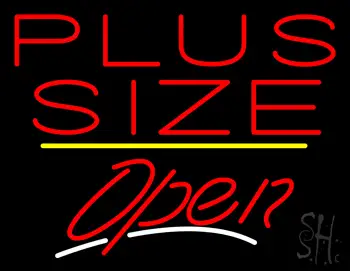 Plus Size Open Yellow Line LED Neon Sign