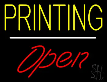 Printing Open White Line LED Neon Sign