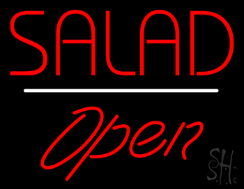 Red Salad Open LED Neon Sign
