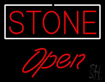 Stone Script1 Open LED Neon Sign