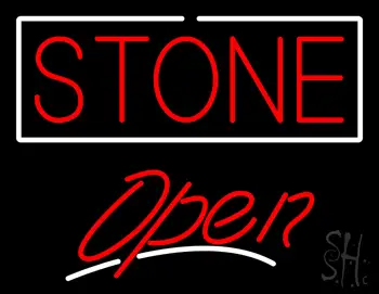 Stone Script2 Open LED Neon Sign